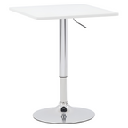 Masa de bar cu inaltime reglabila FLORIAN 3 NEW, alb, 5-104 cm