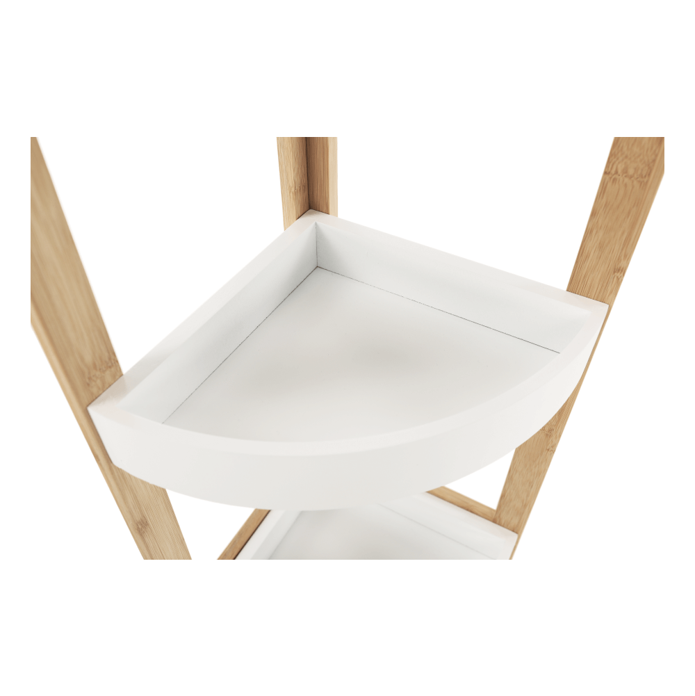 Etajera FONG, alb / natural