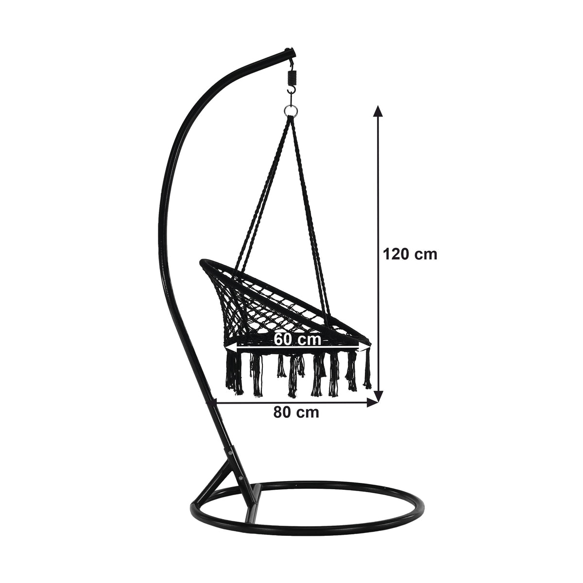Fotoliu balansoar Amado 2 – schiță cu dimensiuni