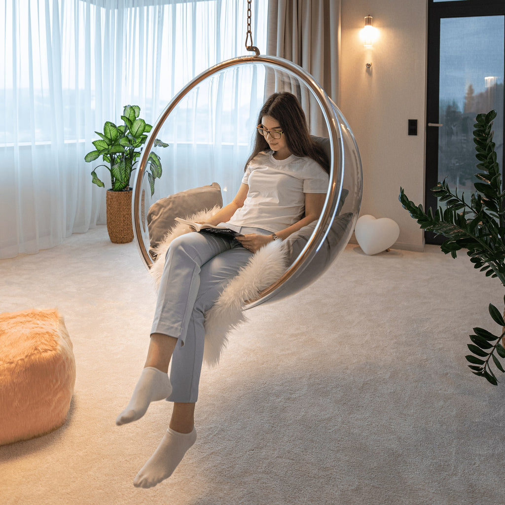 Fotoliu balansoar Bubble în living, imaginea 2