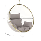 Fotoliu balansoar Bubble – schiță cu dimensiuni, imaginea 4
