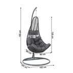 Fotoliu balansoar Kalea 2 – schiță cu dimensiuni