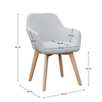 Fotoliu Clorin – schiță cu dimensiuni