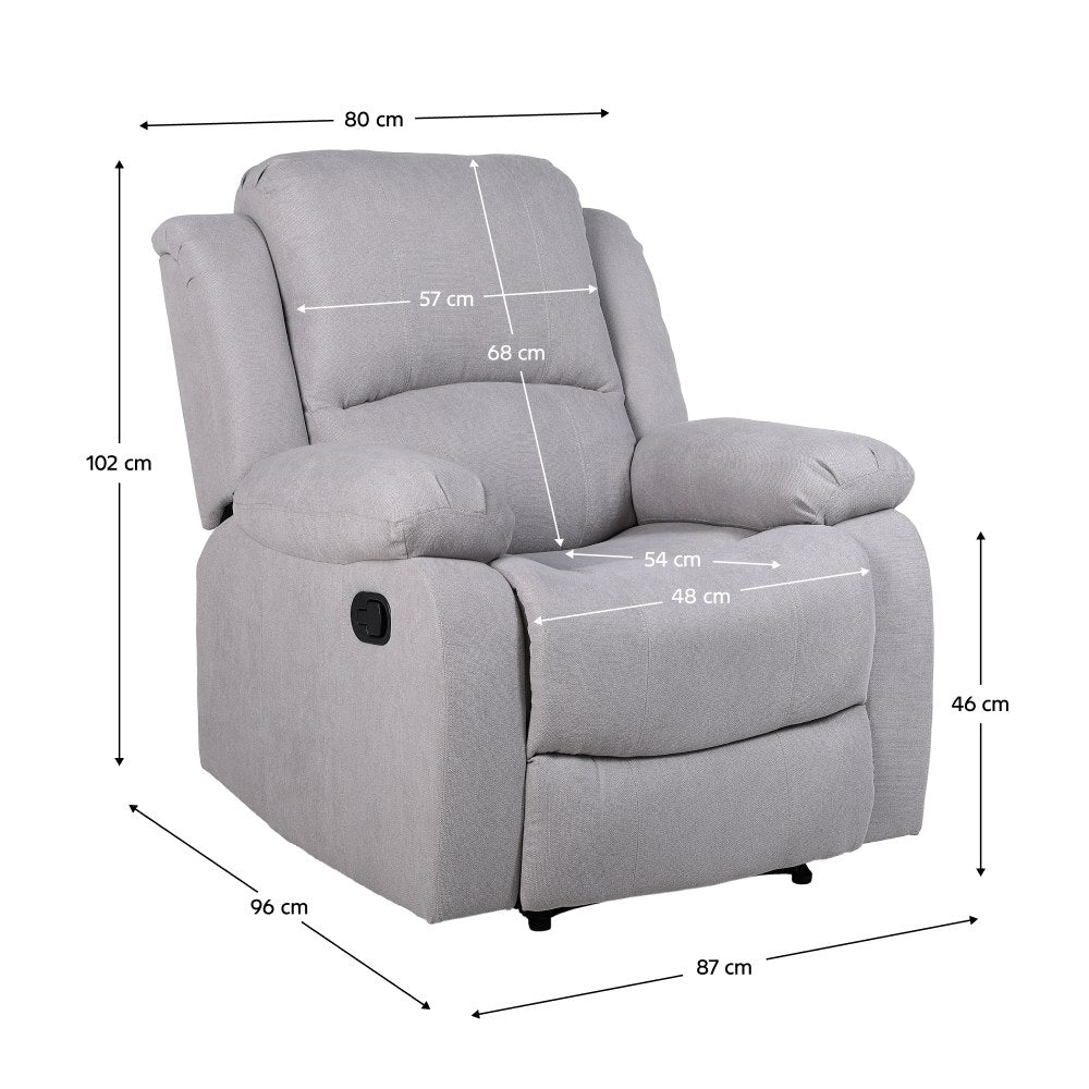 Fotoliu de relaxare Askoy – schiță cu dimensiuni