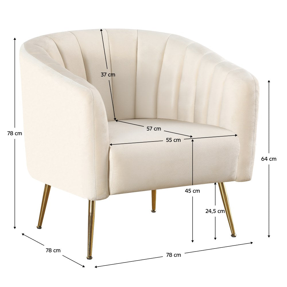 Fotoliu de relaxare Bagy – schiță cu dimensiuni