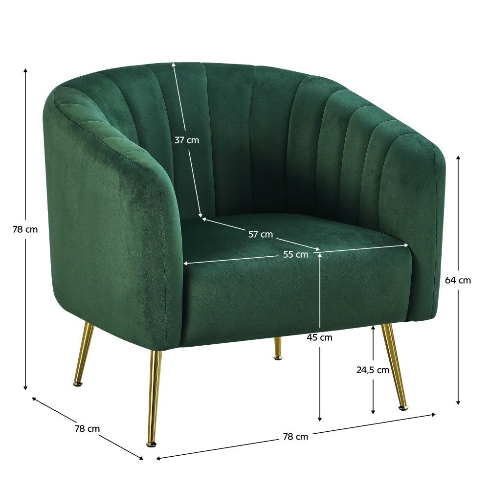 Fotoliu de relaxare Bagy – schiță cu dimensiuni