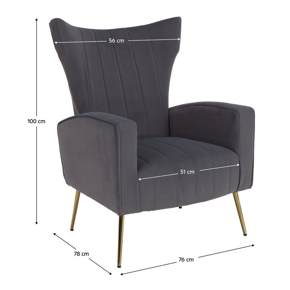 Fotoliu de relaxare Baret – schiță cu dimensiuni