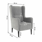 Fotoliu de relaxare Bredly – schiță cu dimensiuni