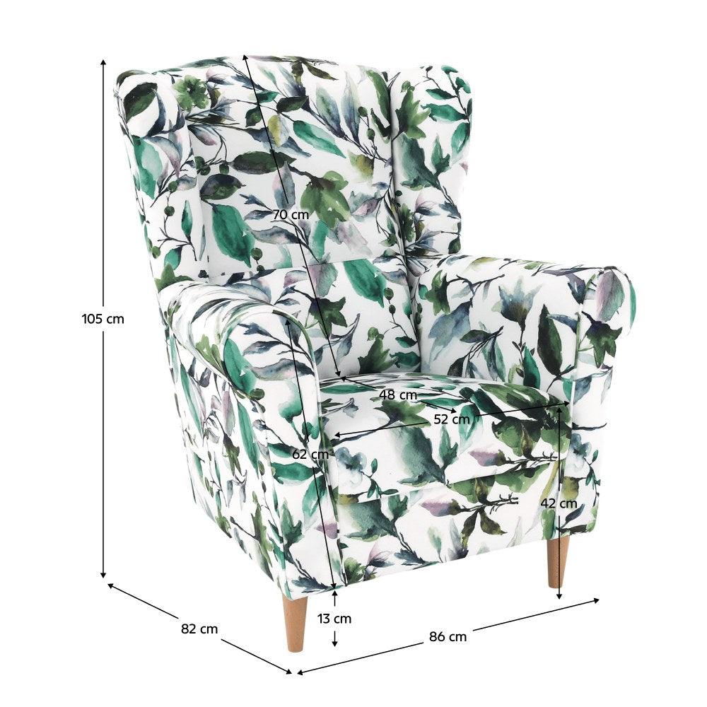 Fotoliu de relaxare Charlot – schiță cu dimensiuni