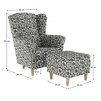Fotoliu de relaxare Astrid – schiță cu dimensiuni