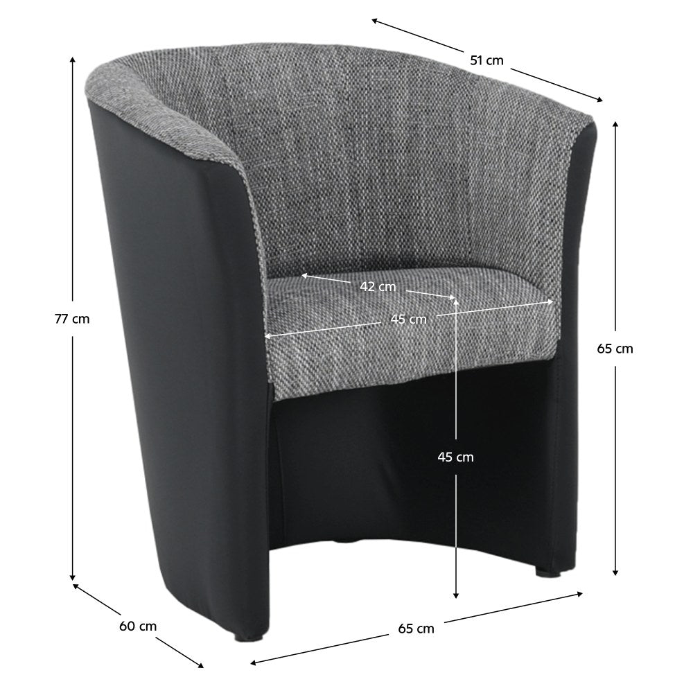 Fotoliu de relaxare Cuba – schiță cu dimensiuni