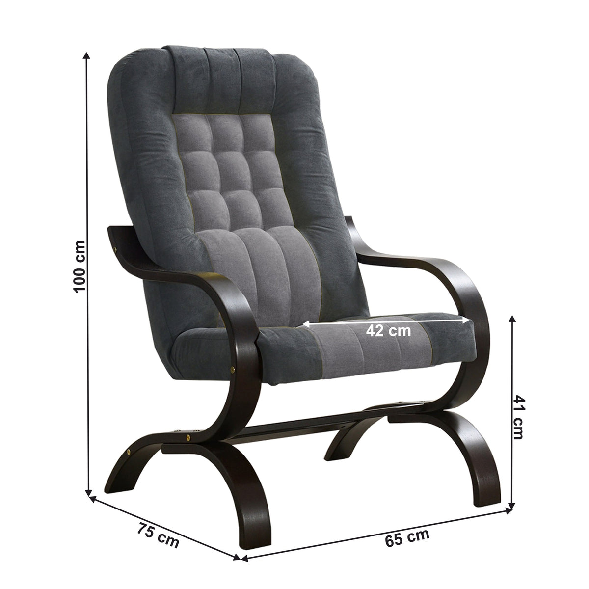 Fotoliu de relaxare Guru – schiță cu dimensiuni