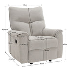 Fotoliu de relaxare Nader – schiță cu dimensiuni
