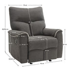 Fotoliu de relaxare Nader – schiță cu dimensiuni
