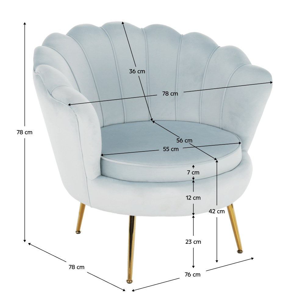 Fotoliu de relaxare Noblin – schiță cu dimensiuni, imaginea 2