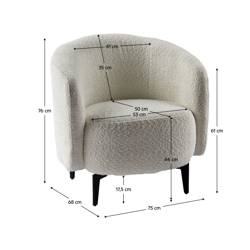 Fotoliu de relaxare Preso – schiță cu dimensiuni