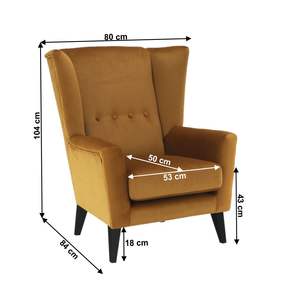 Fotoliu de relaxare Rodeza – schiță cu dimensiuni