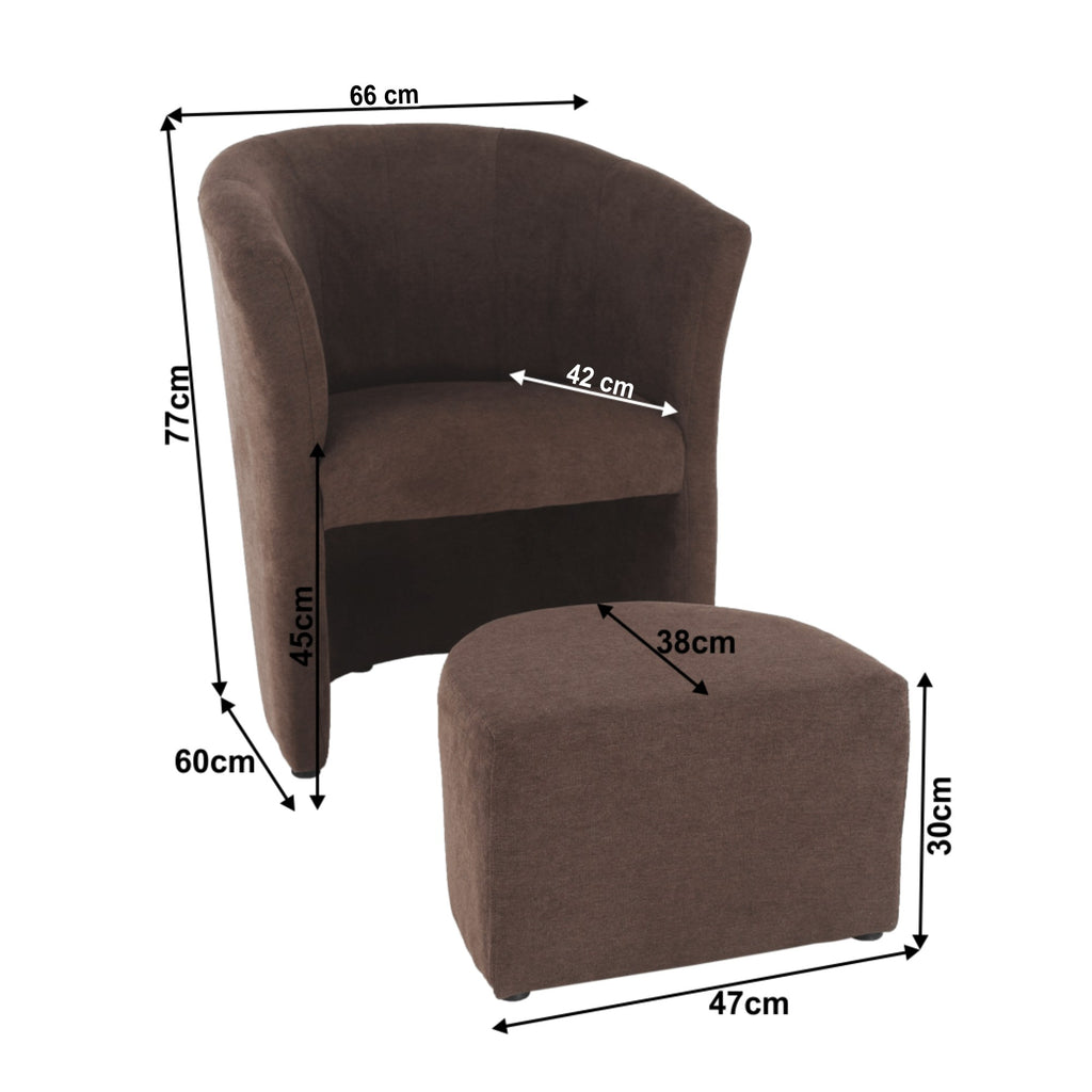 Fotoliu de relaxare Rose – schiță cu dimensiuni