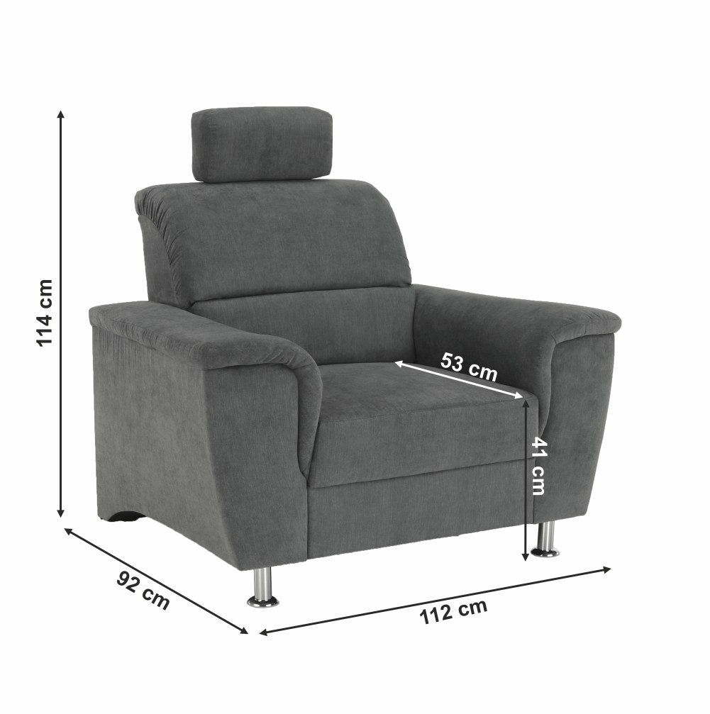 Fotoliu de relaxare Santiago – schiță cu dimensiuni