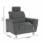 Fotoliu de relaxare Santiago – schiță cu dimensiuni