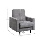 Fotoliu de relaxare Valdo – schiță cu dimensiuni