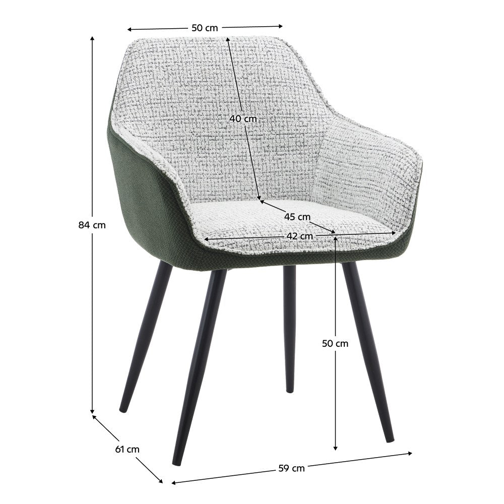 Fotoliu Katriel – schiță cu dimensiuni