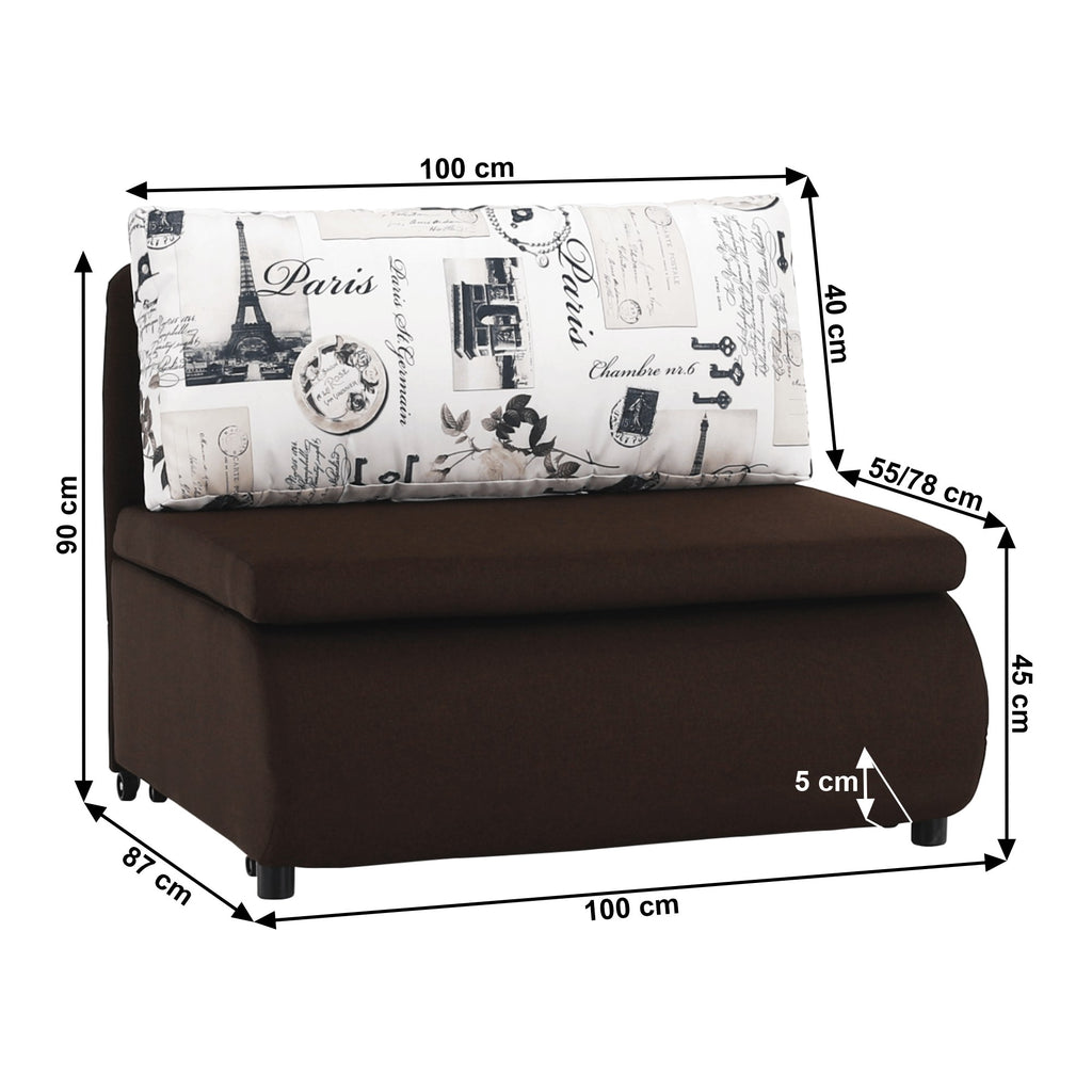 Fotoliu Keny – schiță cu dimensiuni