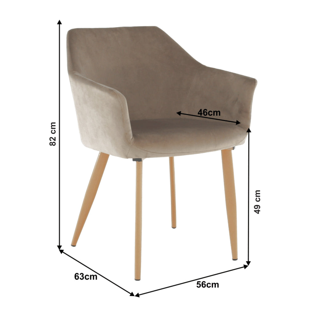 Fotoliu Odovel – schiță cu dimensiuni