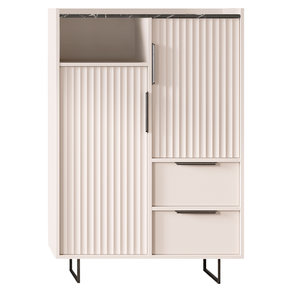 Comoda FRESIO KOM2D2S, casmir/marmura inchisa