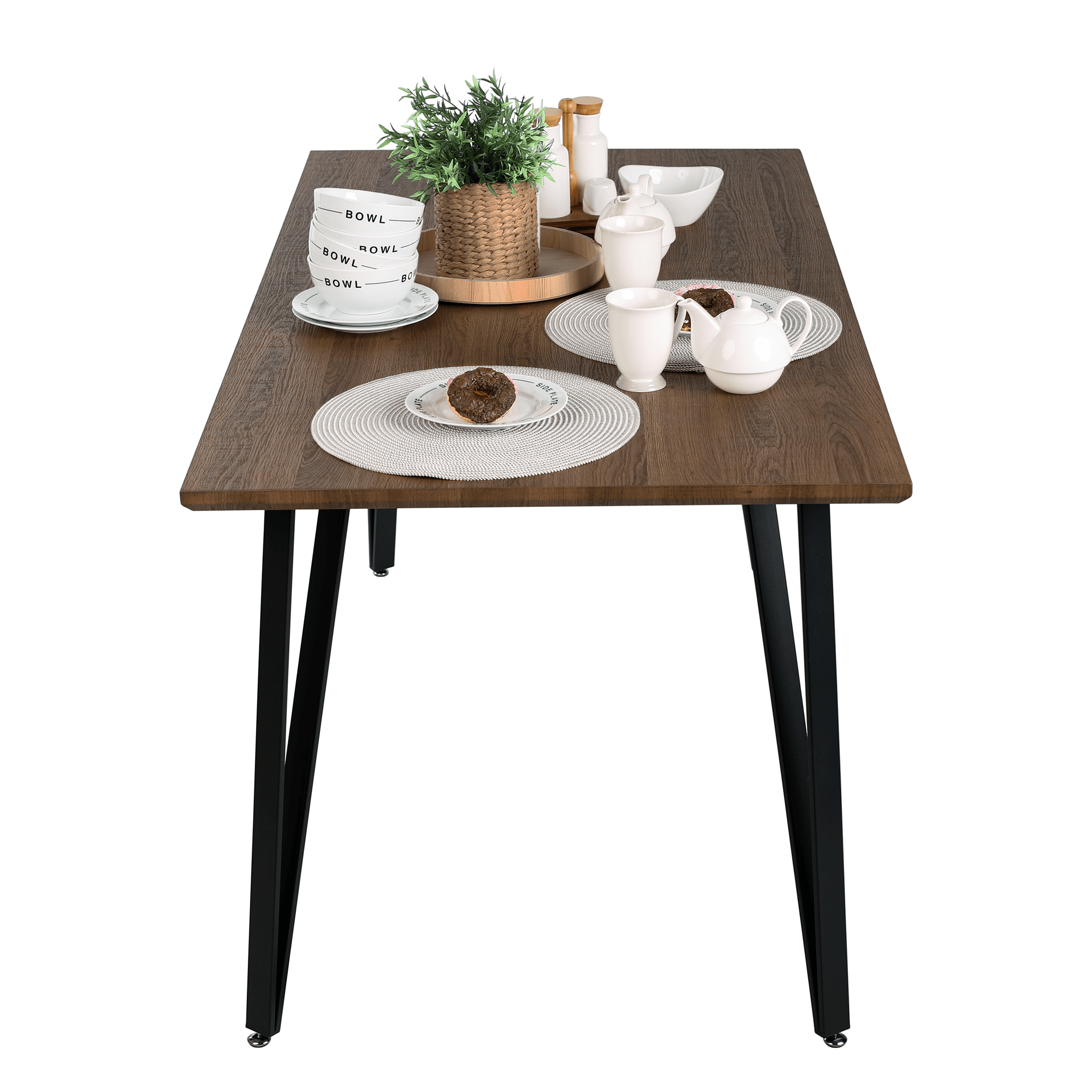 Masa dining FRIADO, stejar / negru