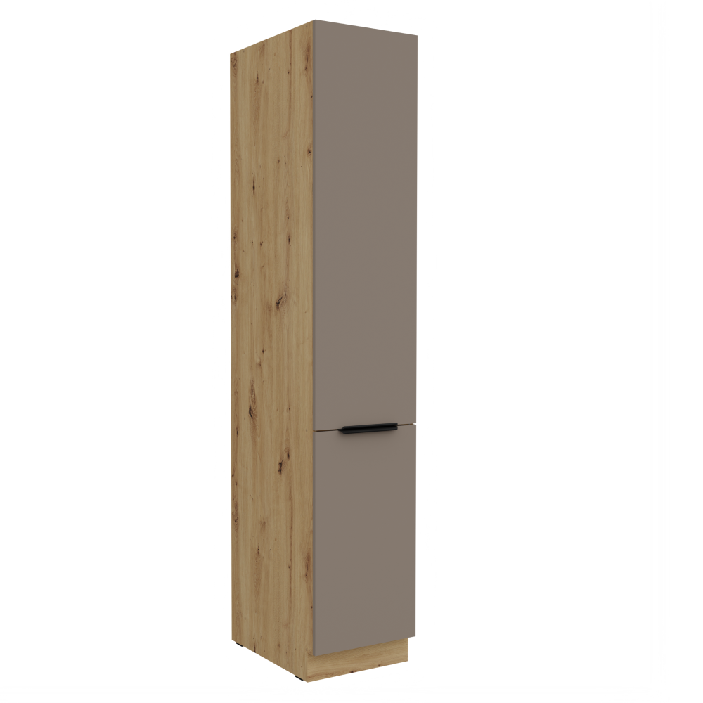 Dulap inalt FRISBO 40 DK-210 2F, sandgrau/stejar artisan