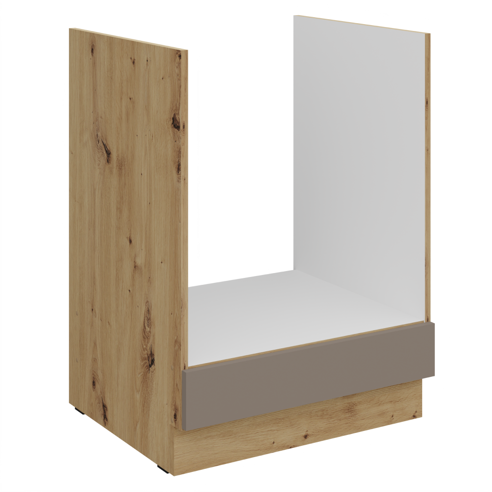Dulap inferior pentru aragaz incorporabil FRISBO 60 D GAZ BB, sandgrau/stejar artisan