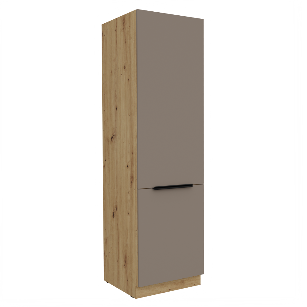 Dulap inalt FRISBO 60 DK-210 2F, sandgrau/stejar artisan