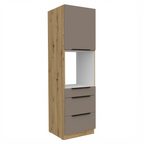 Dulap inalt pentru cuptor incorporabil FRISBO 60 DPS-210 3S1F, sandgrau/stejar artisan