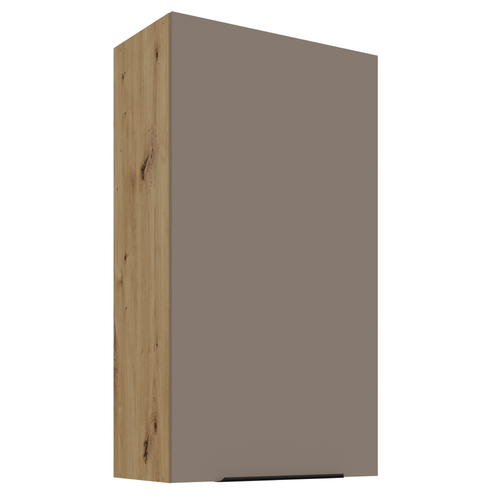 Dulap superior FRISBO 60 G-108 1F, sandgrau/stejar artisan