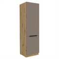 Dulap pentru frigider incorporabil FRISBO 60 LO-210 2F, sandgrau/stejar artisan