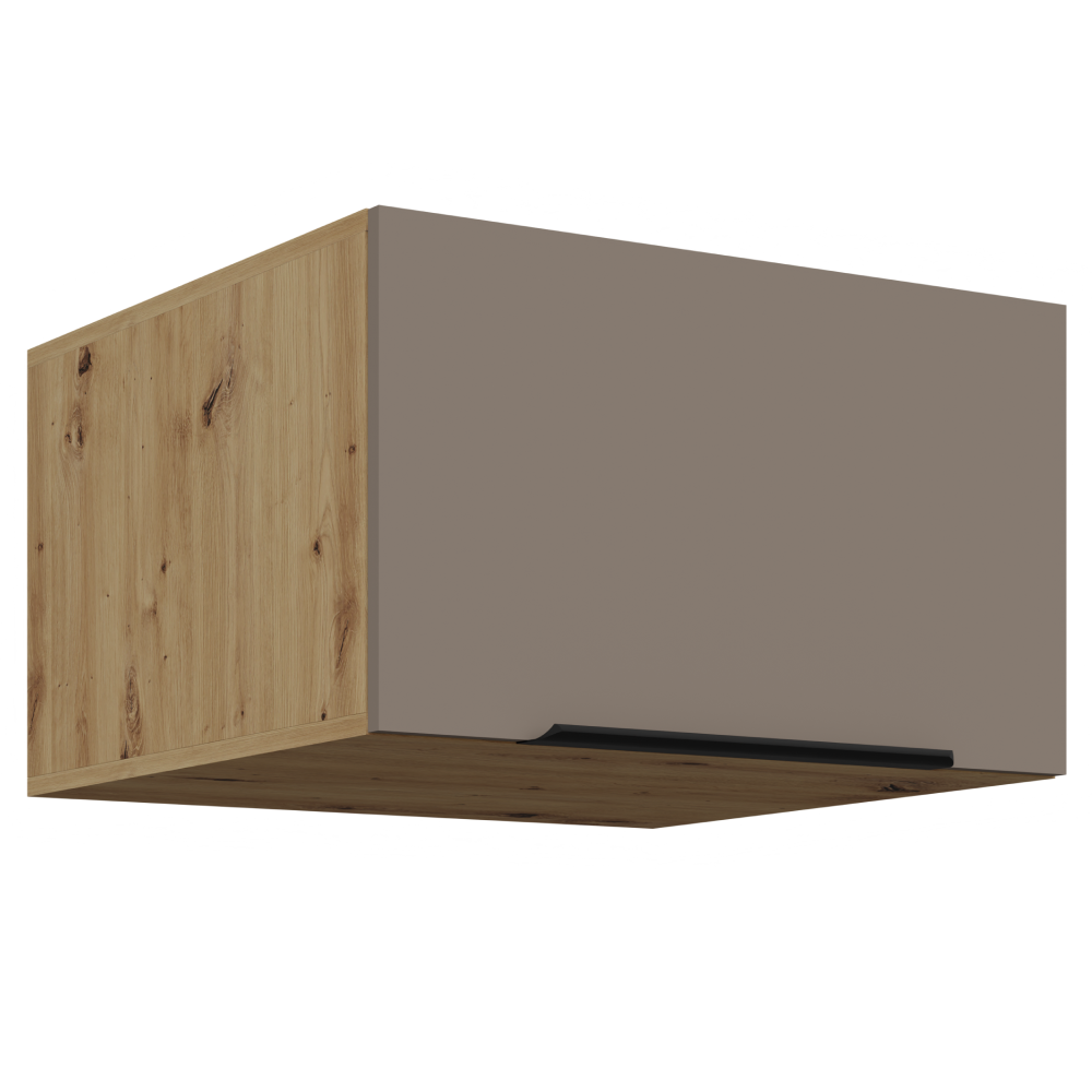 Dulap superior FRISBO 60 NAGU-36 1F, sandgrau/stejar artisan