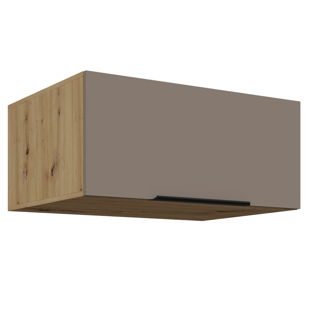 Dulap superior FRISBO 80 NAGU-36 1F, sandgrau/stejar artisan