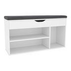 Suport pentru pantofi cu banca FUDDY NEW, alba
