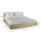 Set complet dormitor (pat 160x200 cm), stejar, sonoma/alb GABRIELA NEW