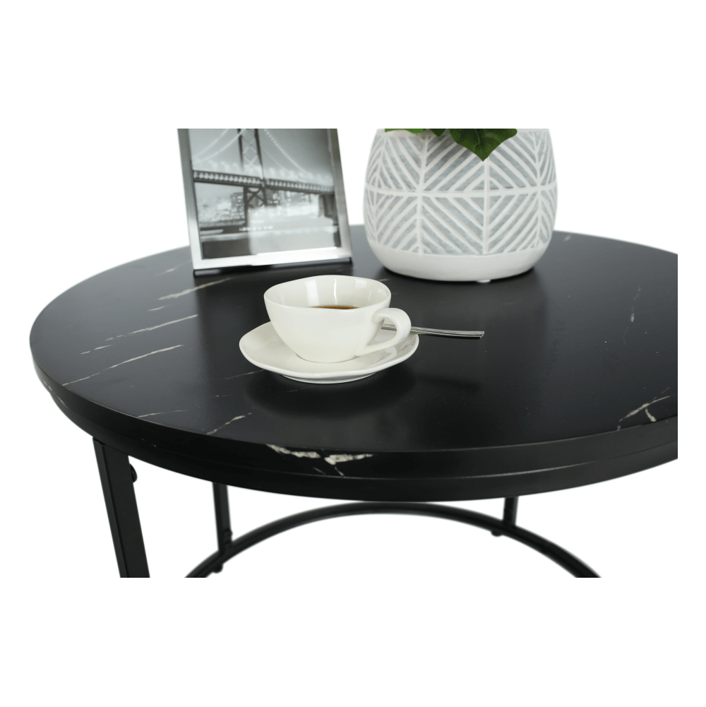 Masuta de cafea GAGIN, marmura negru / negru
