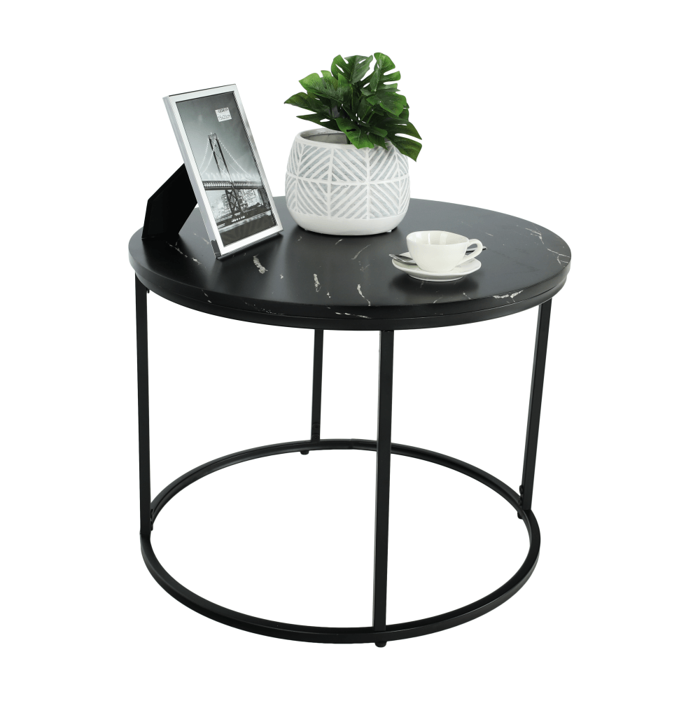Masuta de cafea GAGIN, marmura negru / negru