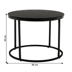 Masuta de cafea GAGIN, marmura negru / negru