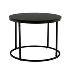 Masuta de cafea GAGIN, marmura neagra/metal negru
