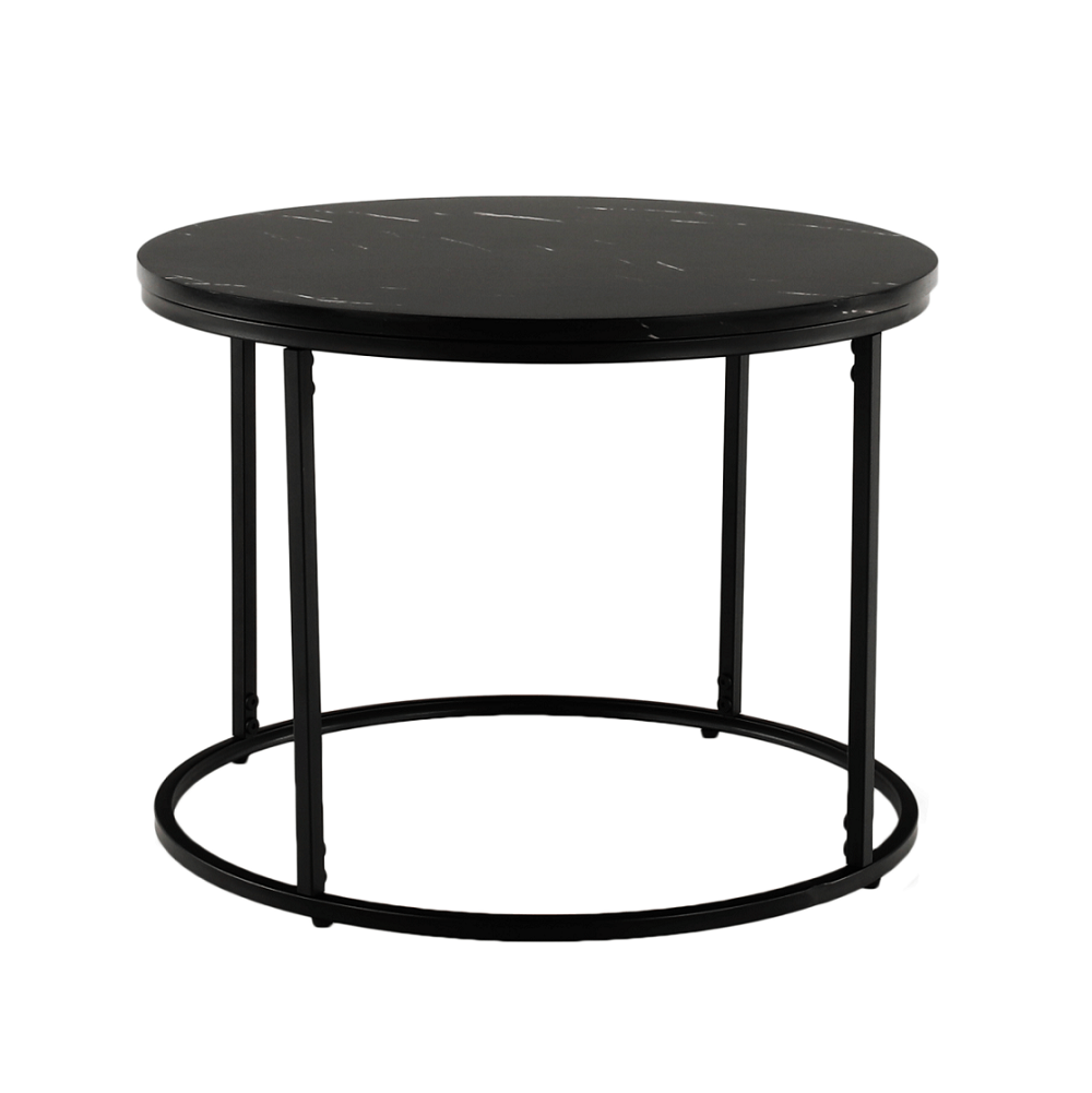Masuta de cafea GAGIN, marmura neagra/metal negru