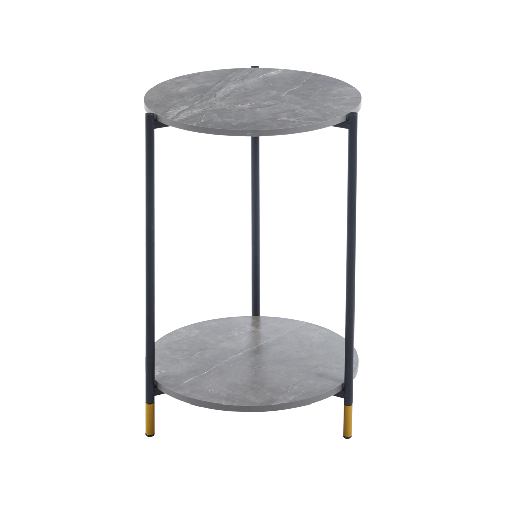 Masuta de cafea GAJAR, marmura gri/negru