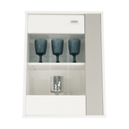 Ansamblu living GENTA, alb / gri