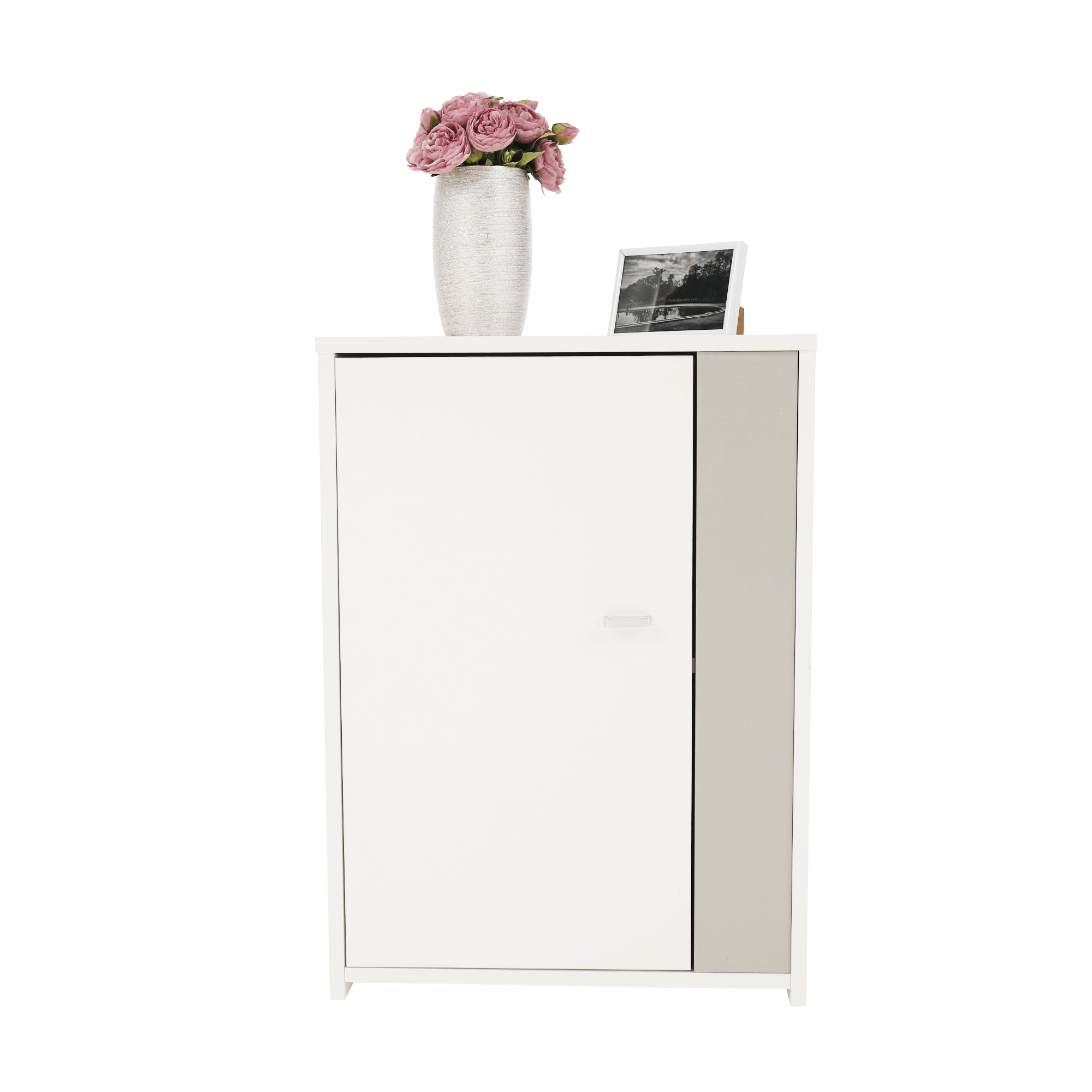 Ansamblu living GENTA, alb / gri