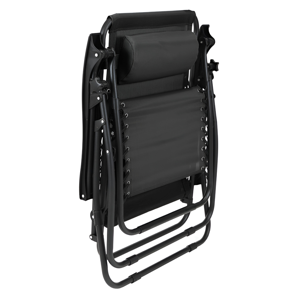 Scaun pozitionabil de gradina, negru, GERALD NEW