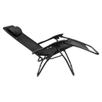 Scaun pozitionabil de gradina, negru, GERALD NEW